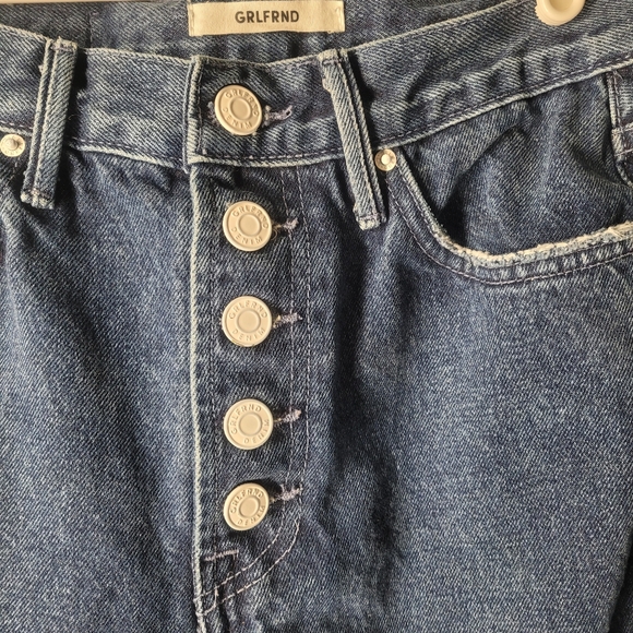 Grlfrnd Karolina Exposed Button Fly Blue Jeans REVOLVE - Picture 6 of 12